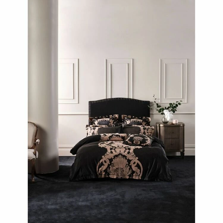 Grace By Linenhouse Linen House Dionisia Quilt Cover Set King Bed Black King 3 Grace By Linenhouse Linen House Dionisia Quilt Cover Set King Bed Black King