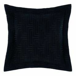 Grace By Linenhouse Linen House Winston Cushion 48x48cm Black 48 X 48 Cm