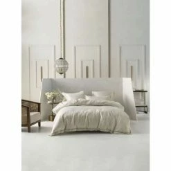 Grace By Linenhouse Linen House Treviso Quilt Cover Set Queen Bed Latte Queen