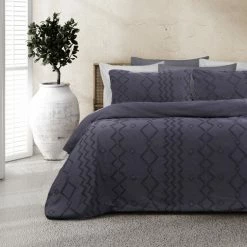 Ardor Darcy Quilt Cover Set King Bed Indigo King