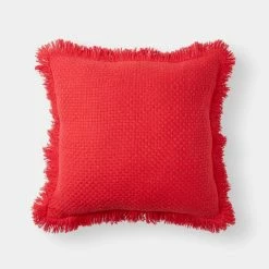Chyka Home Chyka Parker Woven Cushion 50x50cm Calypso Coral 50 X 50 Cm