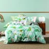 Linen House Kids Swanning Around Quilt Cover Set Single Bed Teal Single -Bed Linen Sales Store 634041 C 0440 64
