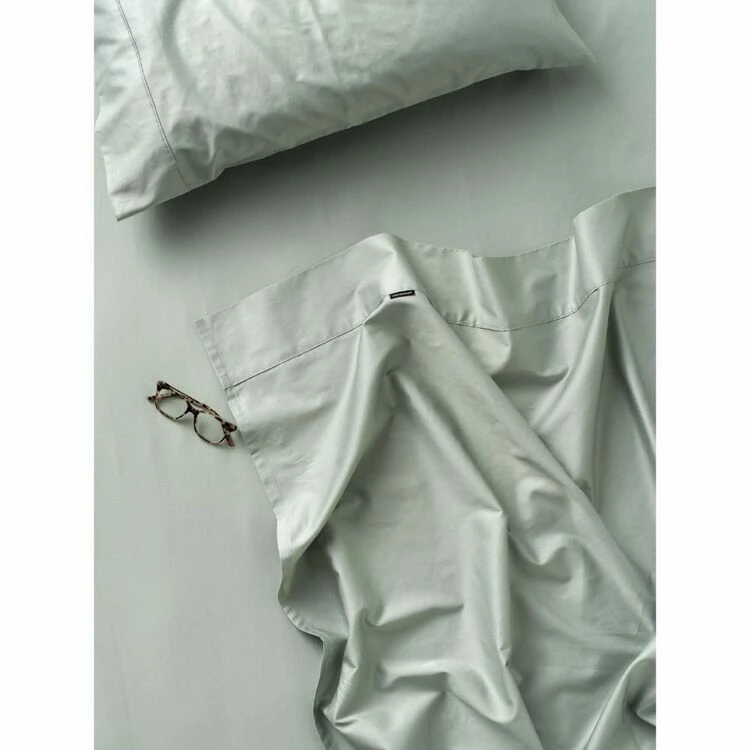 Linen House Augusta 500 Thread Count Cotton Sateen Sheet Set Single Bed Green Single 3 Linen House Augusta 500 Thread Count Cotton Sateen Sheet Set Single Bed Green Single