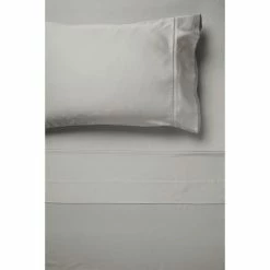 Linen House 375 Thread Count Tencel Sheet Set Super King Bed Silver Super King