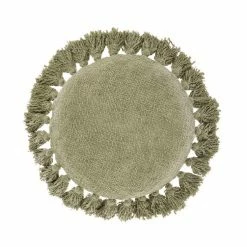 Linen House Florida Round Cushion 45cm Eucalyptus 45 Cm