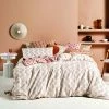 Linen House Aida Queen Bed Quilt Cover Set Coral Queen -Bed Linen Sales Store 634089 C 0680 26