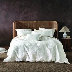 Linen House Isadora Queen Bed Quilt Cover Set Sugar Queen