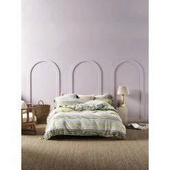 Linen House Nola Cotton Double Bed Quilt Cover Set Multicoloured Double