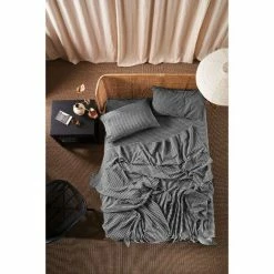 Linen House Springsteen Sheet Set King Single Bed Black King Single