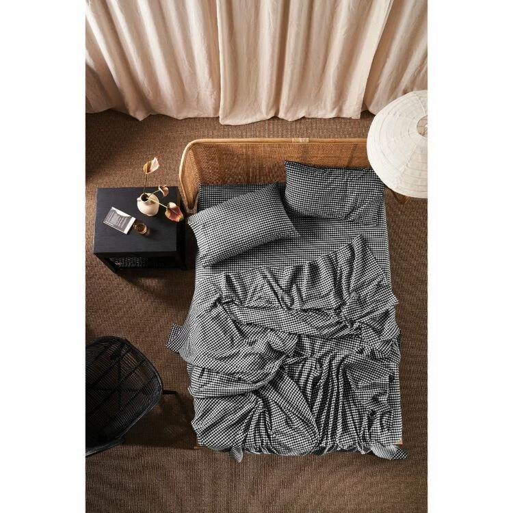 Linen House Springsteen Sheet Set King Single Bed Black King Single 3 Linen House Springsteen Sheet Set King Single Bed Black King Single