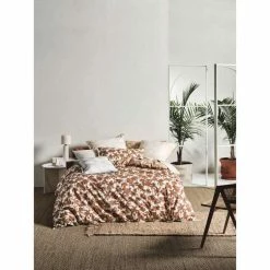 Linen House Tourelles Cotton Double Bed Quilt Cover Set Paprika Double