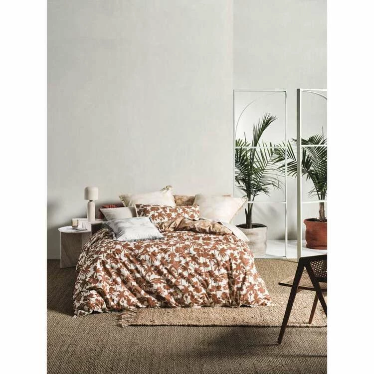 Linen House Tourelles Cotton Double Bed Quilt Cover Set Paprika Double 3 Linen House Tourelles Cotton Double Bed Quilt Cover Set Paprika Double