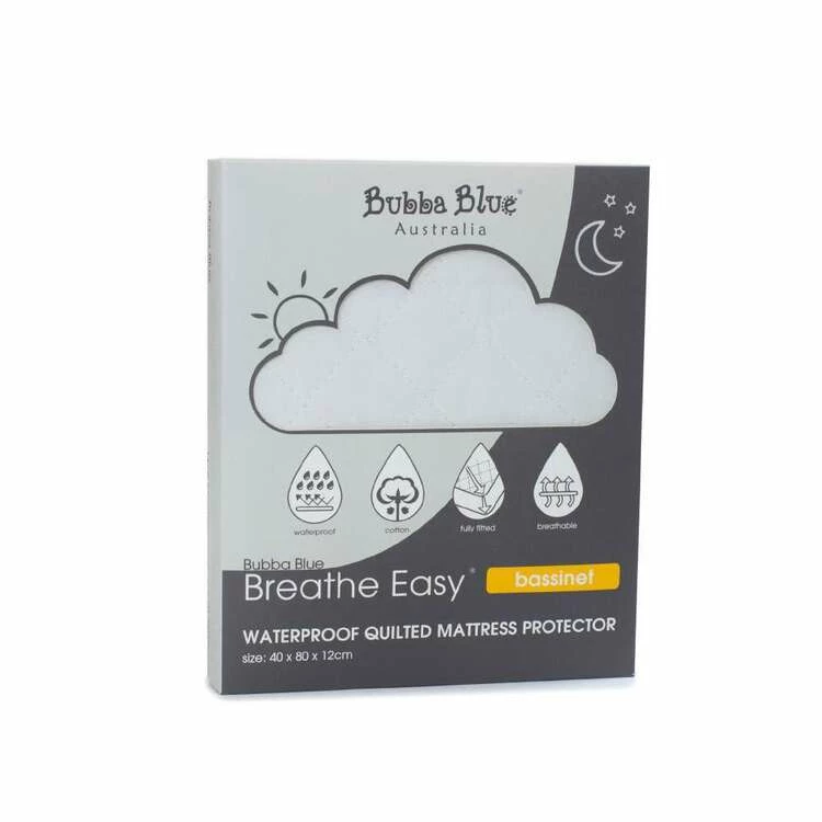 Bubba Blue Bamboo Quilted Mattress Protector Bassinet Size White 3 Bubba Blue Bamboo Quilted Mattress Protector Bassinet Size White