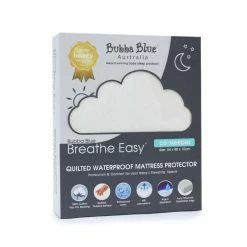 Bubba Blue Bamboo Quilted Mattress Protector Co Sleeper Size White