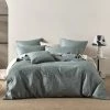 Linen House Isadora Quilt Cover Set Super King Bed Petrol Super King