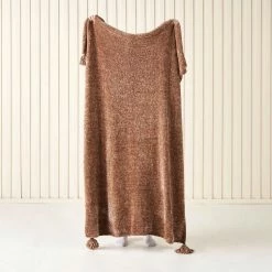 Linen House Hara Throw 130 X 170 Brandy 130 X 170 Cm