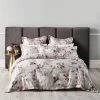 Grace By Linenhouse Grace By Linen House Stefania Quilt Cover Set Super King Bed Silver Super King