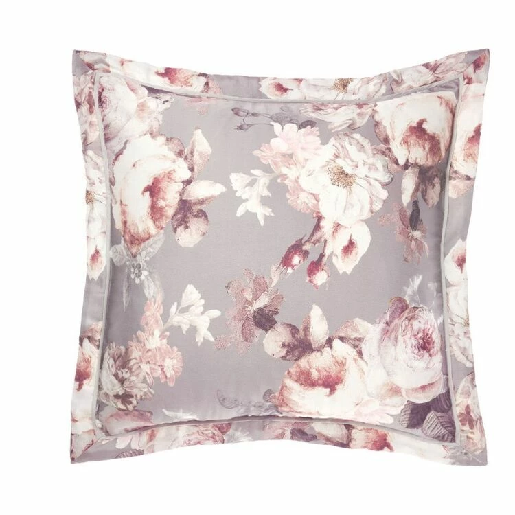 Grace By Linenhouse Grace By Linen House Stefania European Pillowcase Silver European 3 Grace By Linenhouse Grace By Linen House Stefania European Pillowcase Silver European