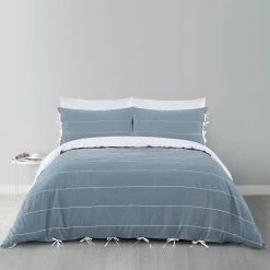 Shaynna Blaze Ocean Jacquard Quilt Cover Set King Bed Ocean King