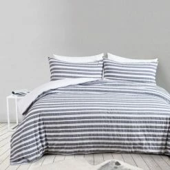 Shaynna Blaze Seaside Jacquard Quilt Cover Set Queen Bed Multicoloured Queen