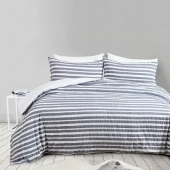 Shaynna Blaze Seaside Jacquard Quilt Cover Set Super King Bed Multicoloured Super King