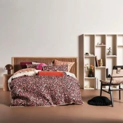 Linen House Faye Quilt Cover Set Queen Bed Black Queen