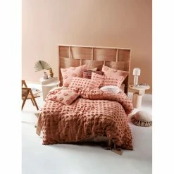 Linen House Haze Quilt Cover Set Super King Bed Rosette Super King