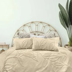 Bas Phillips Malia Tufted Quilt Cover Set King Bed Ivory King
