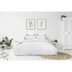 Bas Phillips Avalon Quilt Cover Set King Bed White Queen
