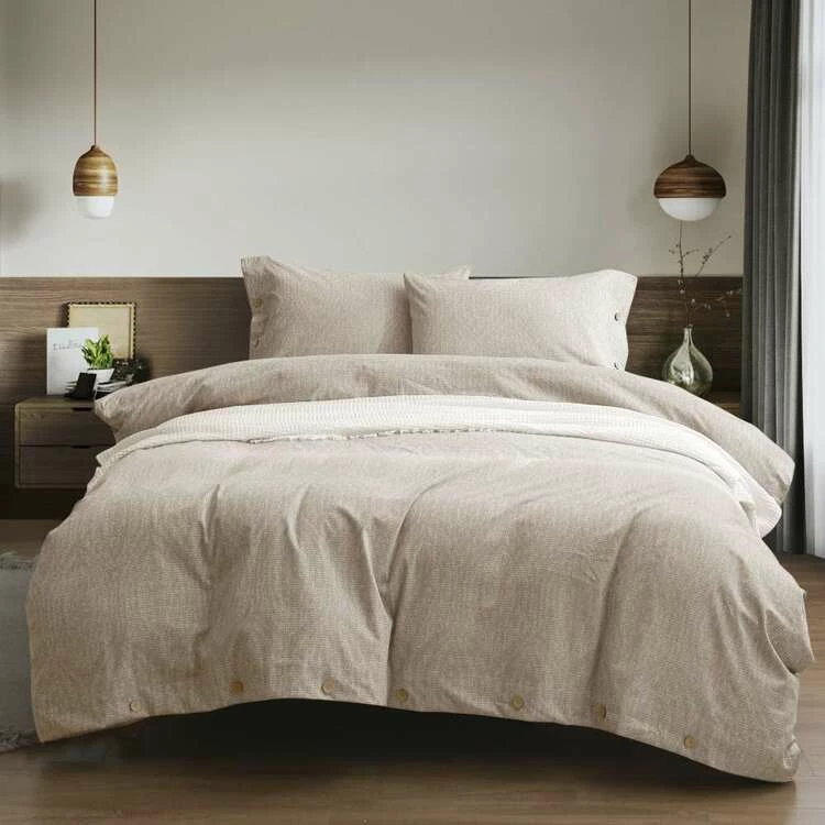 Bas Phillips Amalfi Quilt Cover Set Queen Bed Sand Queen 3 Bas Phillips Amalfi Quilt Cover Set Queen Bed Sand Queen