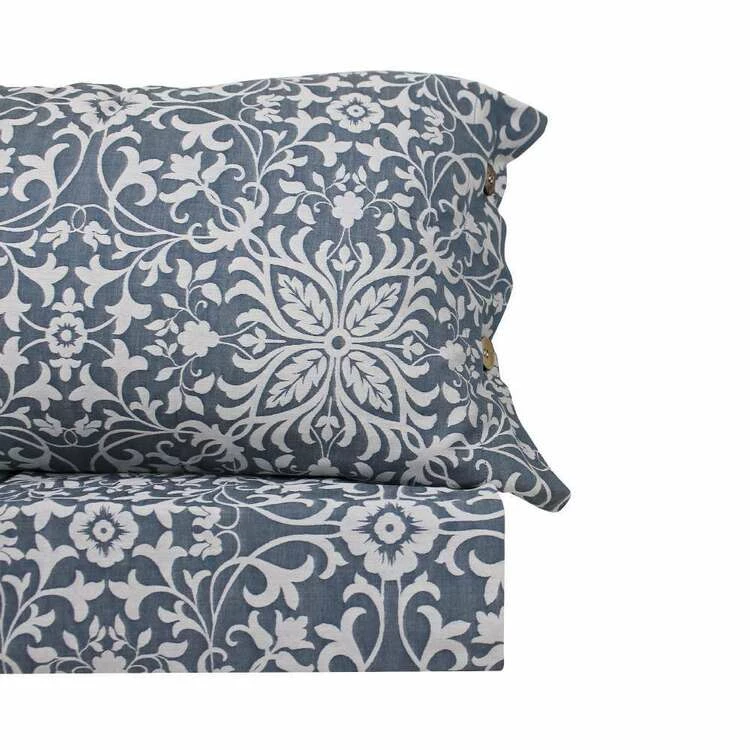 Bas Phillips Morocco Cotton Quilt Cover Set Queen Bed Blue Queen 3 Bas Phillips Morocco Cotton Quilt Cover Set Queen Bed Blue Queen