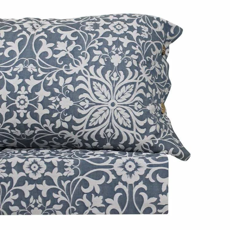 Bas Phillips Morocco Cotton Quilt Cover Set King Bed Blue King 3 Bas Phillips Morocco Cotton Quilt Cover Set King Bed Blue King