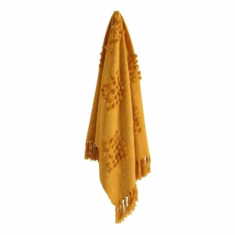 Kas Carlton Throw 130x170cm Mustard 130 X 170 Cm 3 Kas Carlton Throw 130x170cm Mustard 130 X 170 Cm
