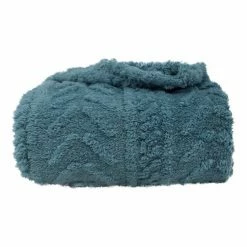 Odyssey Living Alexis Textured Sherpa Throw Dusk Blue 127 X 152 Cm